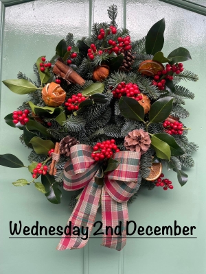 Christmas Wreath Workshop Wednesday 2nd December