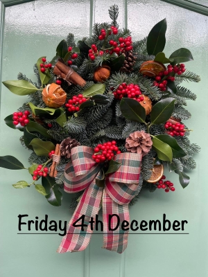 Christmas wreath workshop Friday 4th December