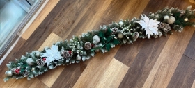 White and Green Garland