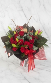 2 Dozen Roses and Lillies